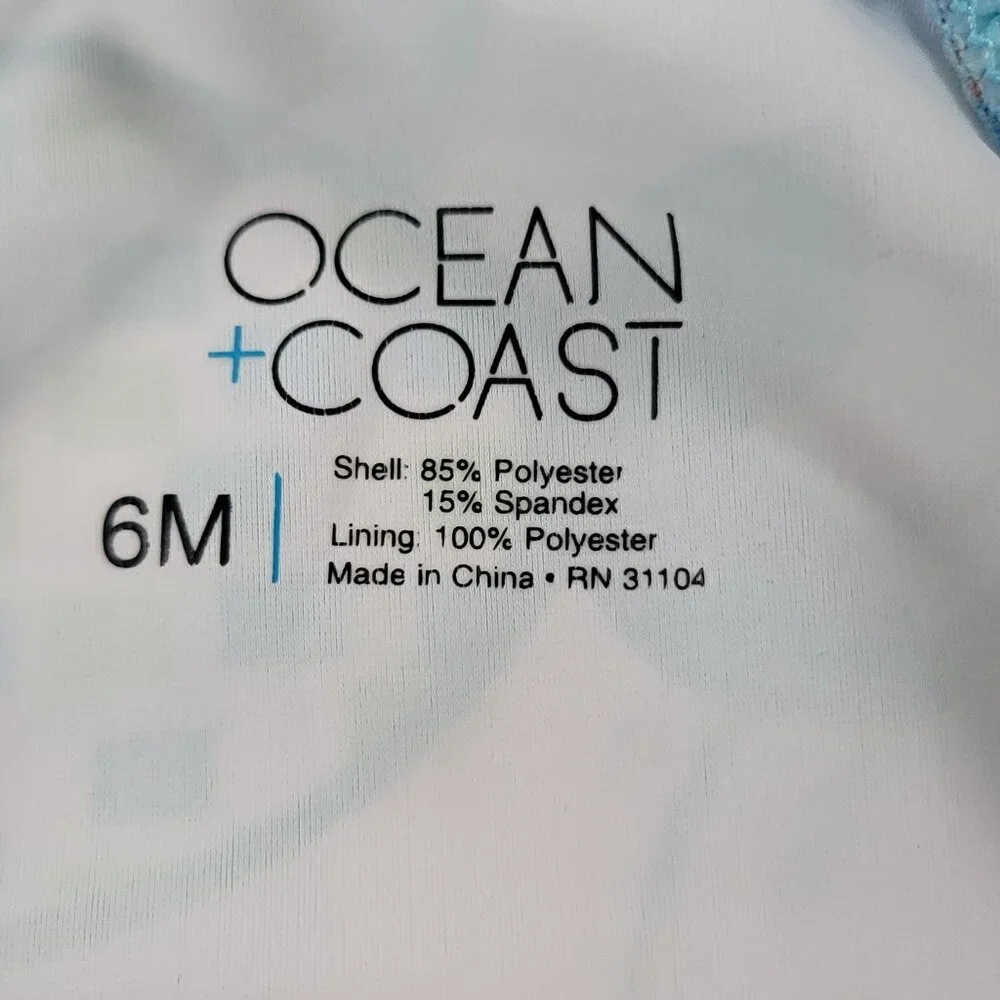 Ocean + Coast One Piece Full Zip Rashguard Swimsuit